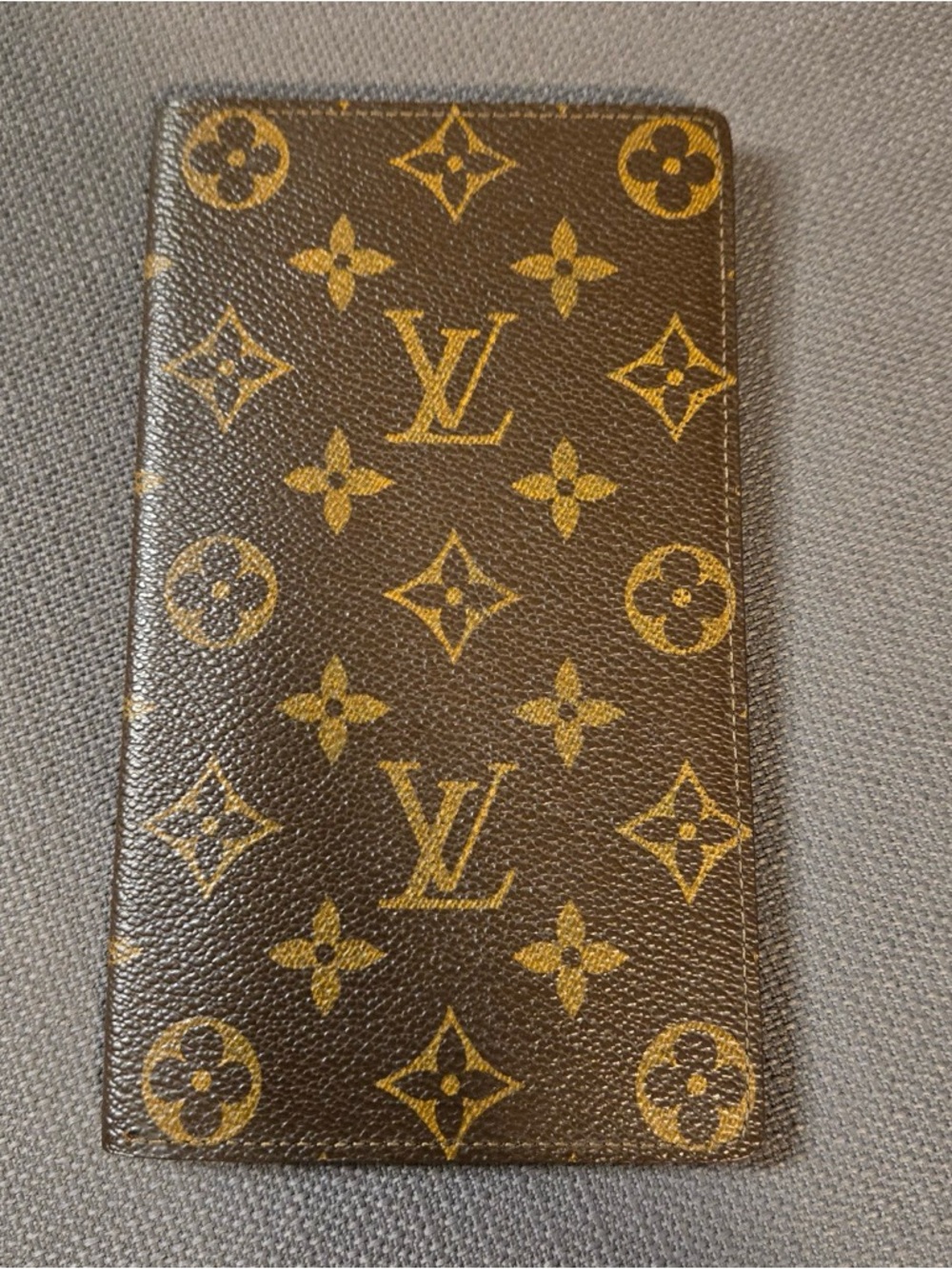 Louis Vuitton Brown & Gold Monogram Card Holder (Portefeuille Wallet Agenda)